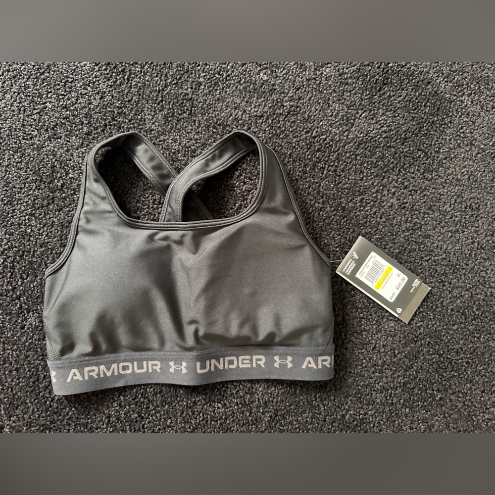 Under Armour Sports Bra, Black, New with tags